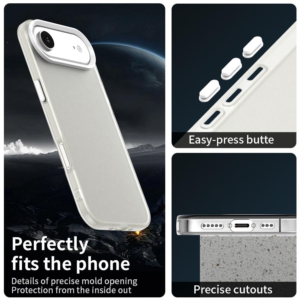 For iPhone 17 Air Case PC+TPU+PET Matte Anti-Drop Phone Back Cover