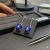 Blue Star Sapphire Stud Earrings 925 Sterling Silver For Women 6 Ray Star Ring Sapphire Star Dainty Earrings Birthstone Earrings
