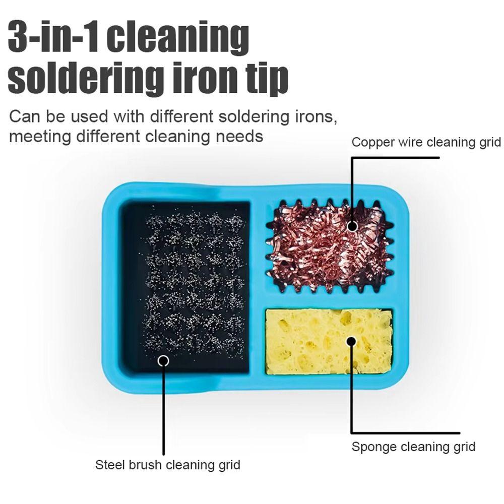 360° Cleaning Soldering Iron Tip Cleaner High Performances Tin Slag Remove Tool  Soldering Station