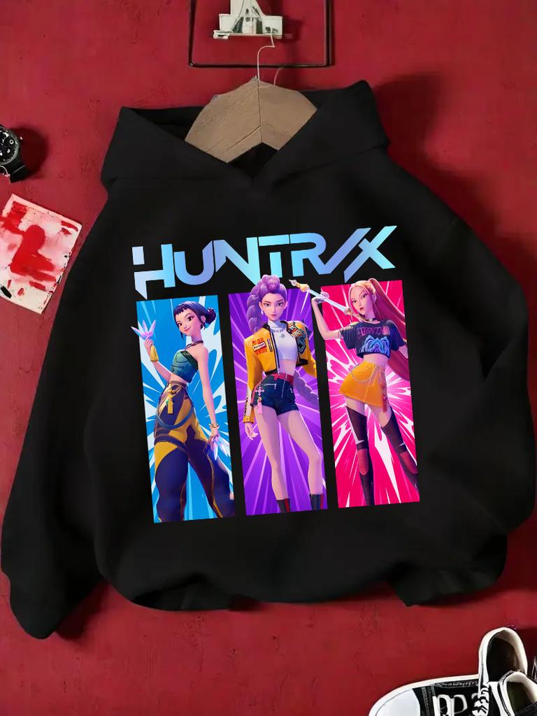 KPop Hunter Rumi Derpy Cartoon Girls Boy Hooded Sweatshirt Warm Children's Wave Fashion Casual Tops Casual Girls Clothing