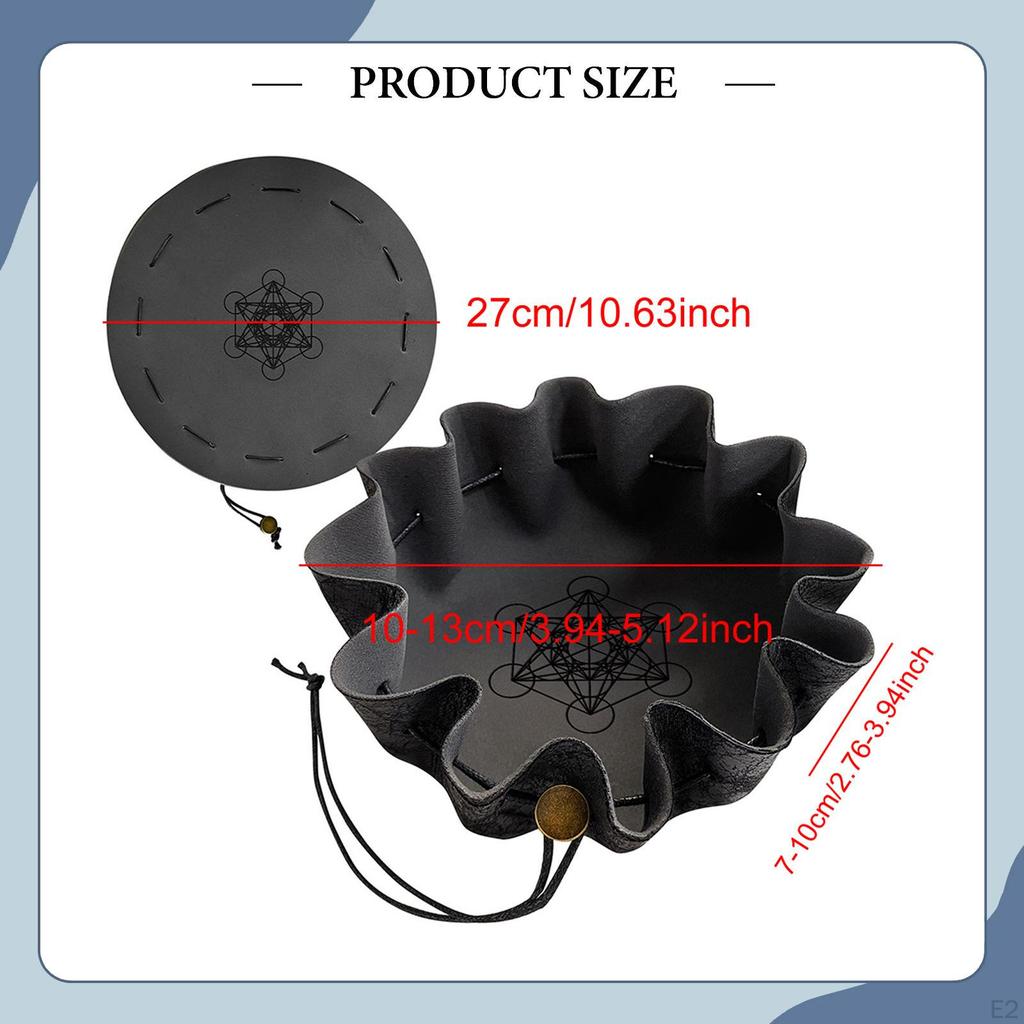 Dice Tray Drawstring Bag Pouch Rolling Tray,Storage Case for Keys Role Playing Table Games RPG