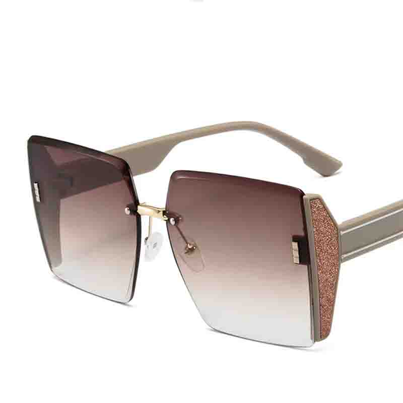 New Borderless Square Sunglasses Women'S Brand Designer Fashion Sun Glasses Women Outdoor Travel Eyewear Uv400