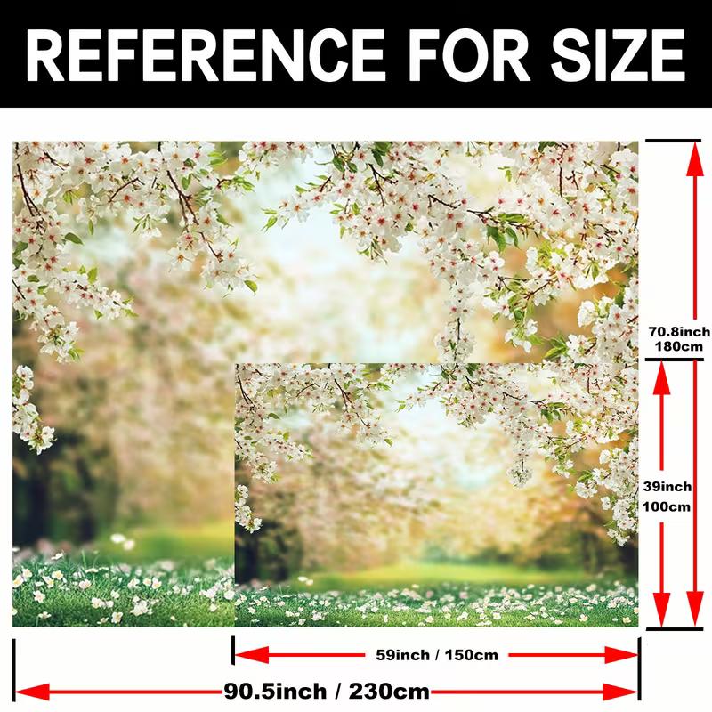 

2D Spring Garden Backdrop for Party Decoration, Live Streaming and Product Photography 47.2x31.5inch/120*80cm