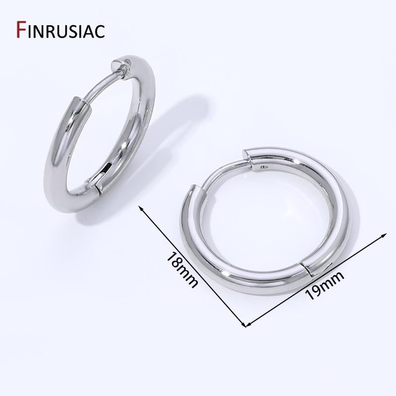 14K Gold Plated Brass Round Hoop Earring For Women Girls Fashion Circle Ring Earrings  Wedding Party Gifts