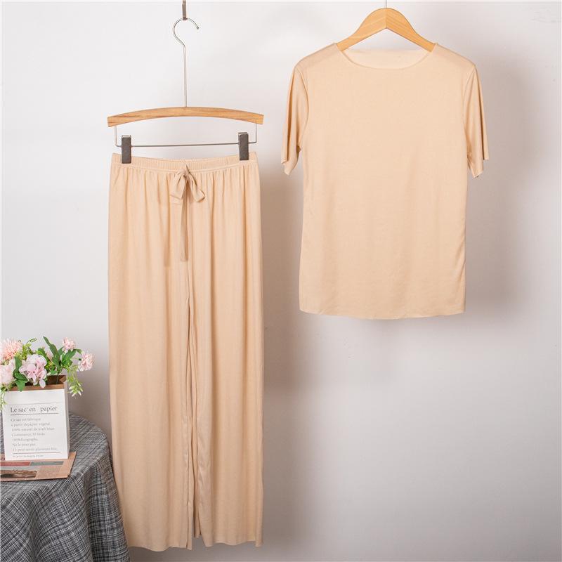 Set casual de vară pentru femei, din două piese largi, pentru acasă