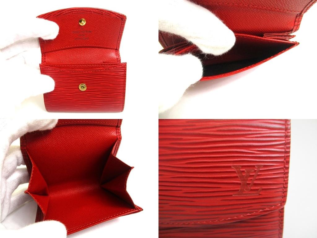 Authentic LOUIS VUITTON Epi Red Leather Coin Purse #a665  Refurbished