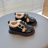 Girls Children Winter Warm Thickened Fleece Lined Casual Leather Shoes