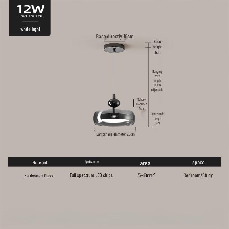 Italian Smoked Glass Pendant Chandelier