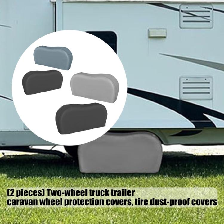 2pcs Universal Tire Cover Waterproof Heavy Duty Wheel Protector Covers Dustproof for Truck Trailer Campers