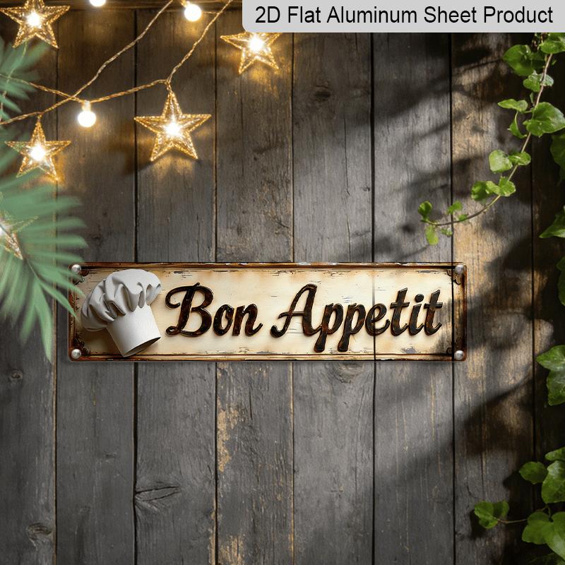 Gourmet Antique Aluminum Decorative Sign-farmhouse 2D Plane Printing, Kitchen, Courtyard, Cafe, Bar Wall Hanging Art Poster-indoor/outdoor