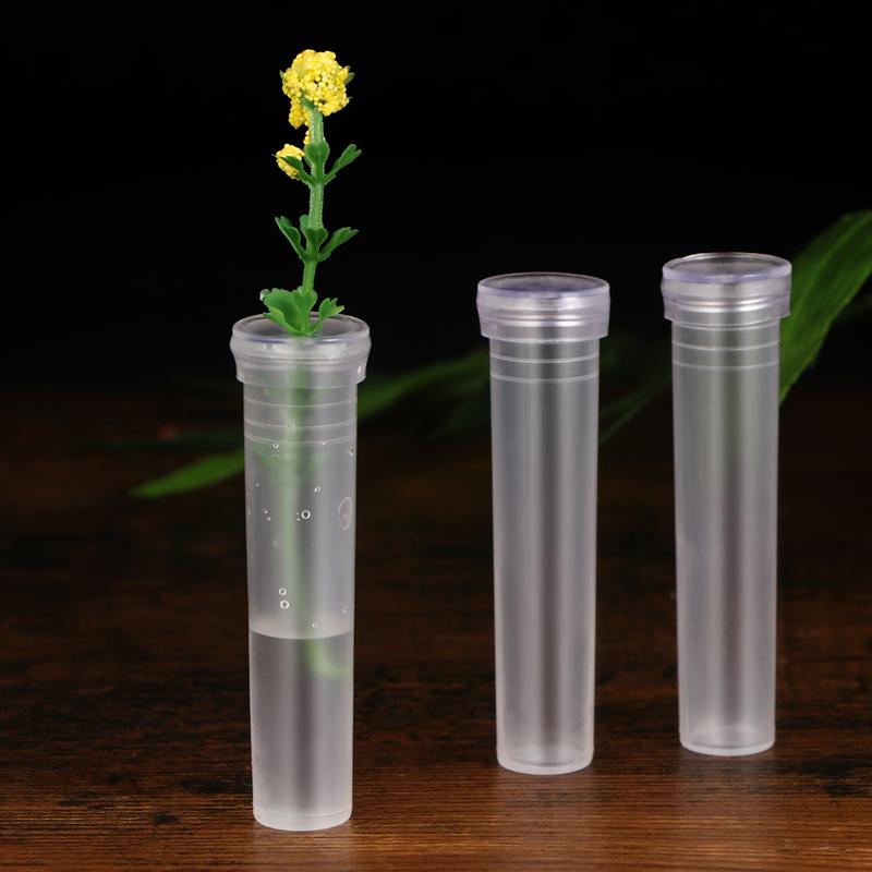 50pcs 25/ Nutrition Flower Water Container Vase Plastic Tube Transparent Water Flower Water Container Vase Tube Flower
