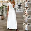 Women's Fashion Summer Spring Short Sleeve V-Neck Casual Dresses