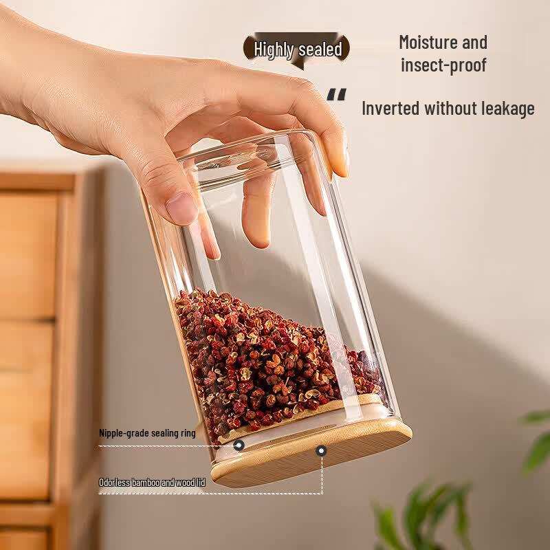 UOISO High Borosilicate Glass Spice & Seasoning Jar