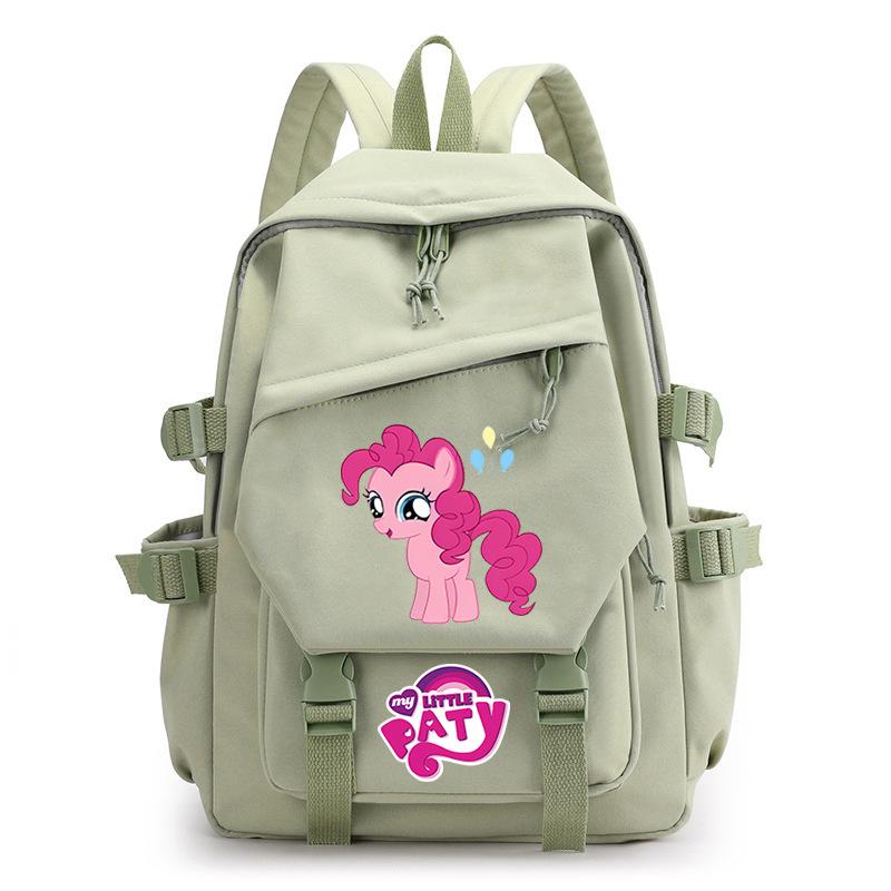 Pony Poly Rainbow Pony Printed Student School Bag Large Capacity Primary And Secondary School Student School Bag Children'S Backpack