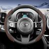 Suitable for Mini Sports Suede Steering Wheel Covers with Split Snap-On Design, Non-Slip and Durable, for Models Such as Cooper 3-Door, Countrakvnt44