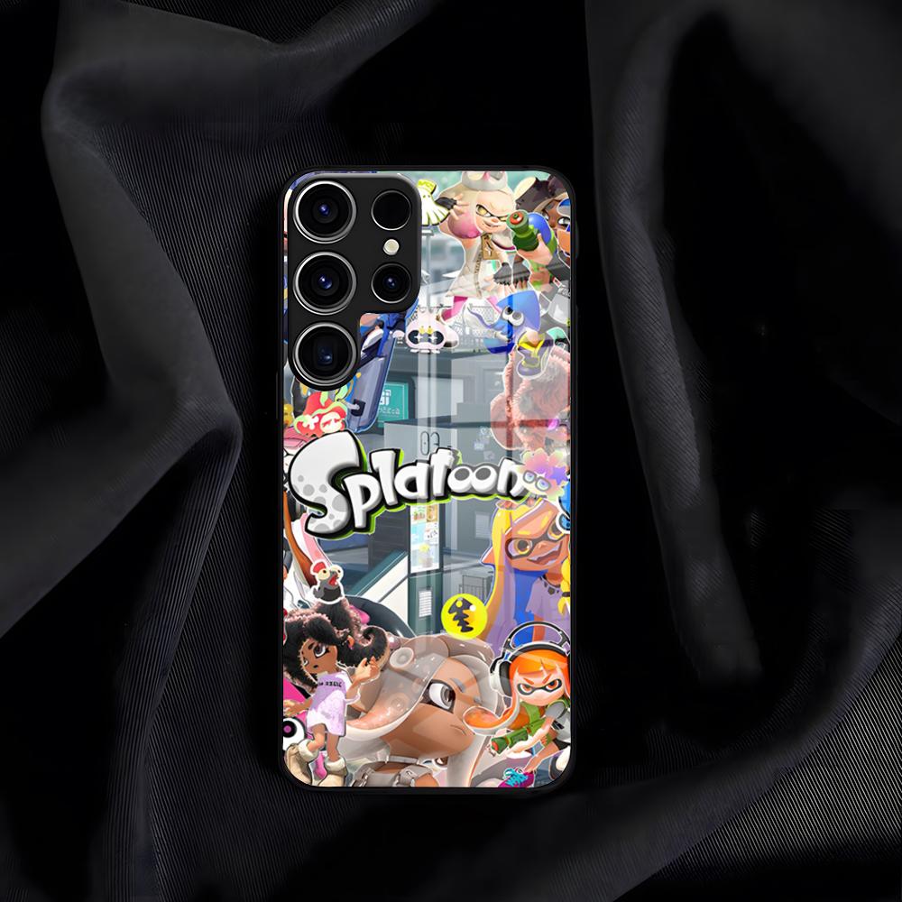 Spiel S-Splatoon Handyhülle Für Samsung A25 A13 A33 5G A54 A36 A35 A56 A52 A14 Stoßfeste Glasabdeckung