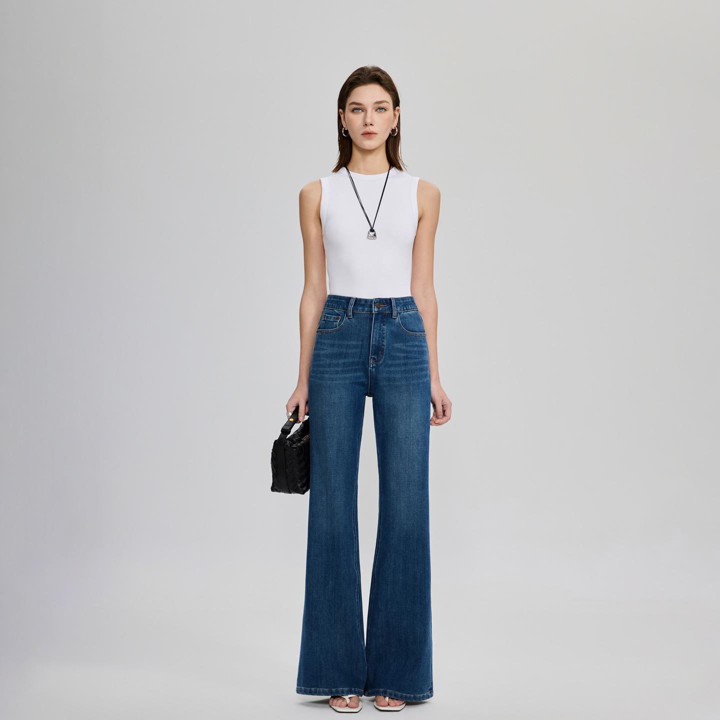 MBB Tencel Four-Way Stretch High-Waisted Micro-Flare Jeans for Women - 2026 Spring Collection 28