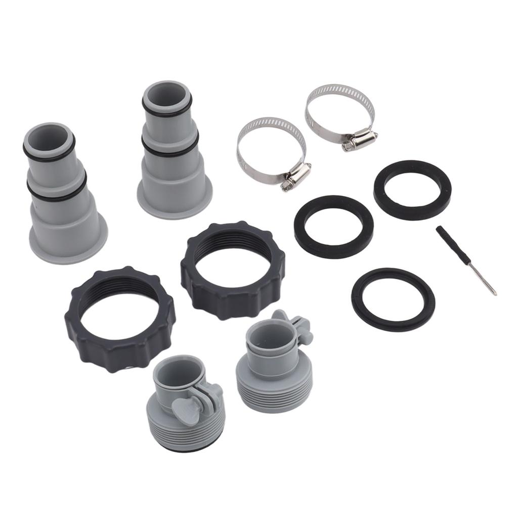 Adaptor Furtun Piscină Adaptor Furtun de Rezervă cu Guler pentru Pompe cu Conexiune Filetată