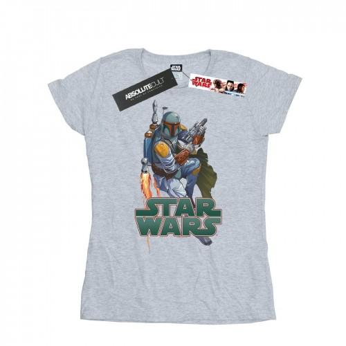 

Star Wars Womens/Ladies Boba Fett Fired Up Cotton T-Shirt