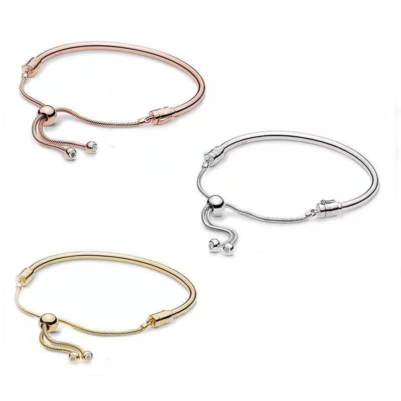 

Модный белый медь розового золота гладкий регулируемый подарок подруге индивидуальный браслет базовый браслет