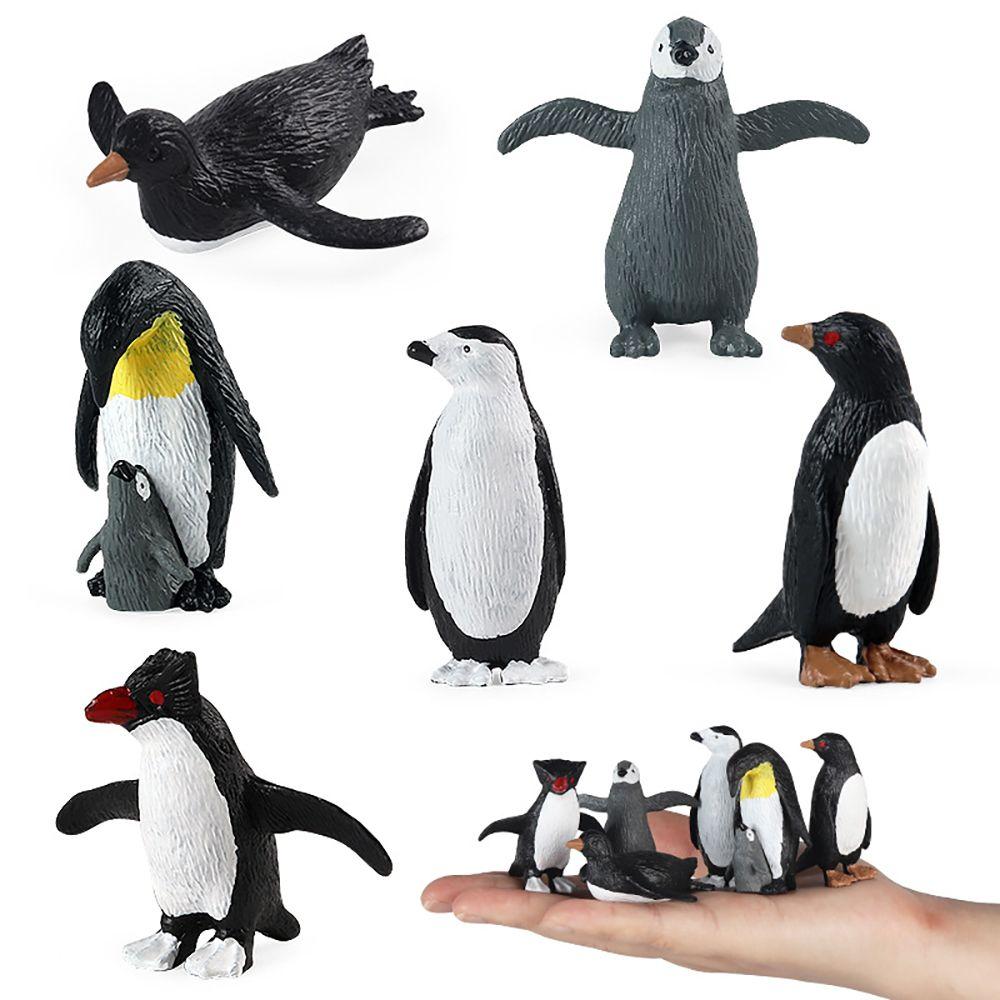 Educational Polar Bear Fox Rabbit Reindeer Wolf Arctic Animal Model Miniature Penguin Figurines