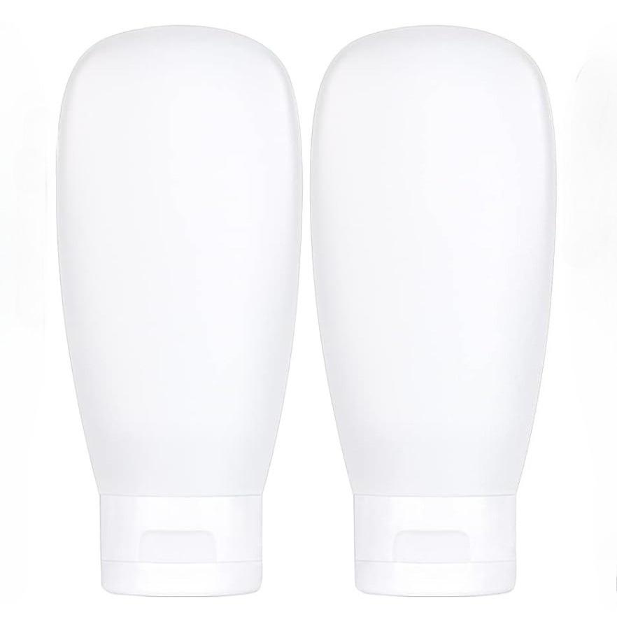 Travel-sized portable PE refill bottles, refill bottles for lotions and body washes in various sizes, empty cosmetic bottles 2pc 30ml