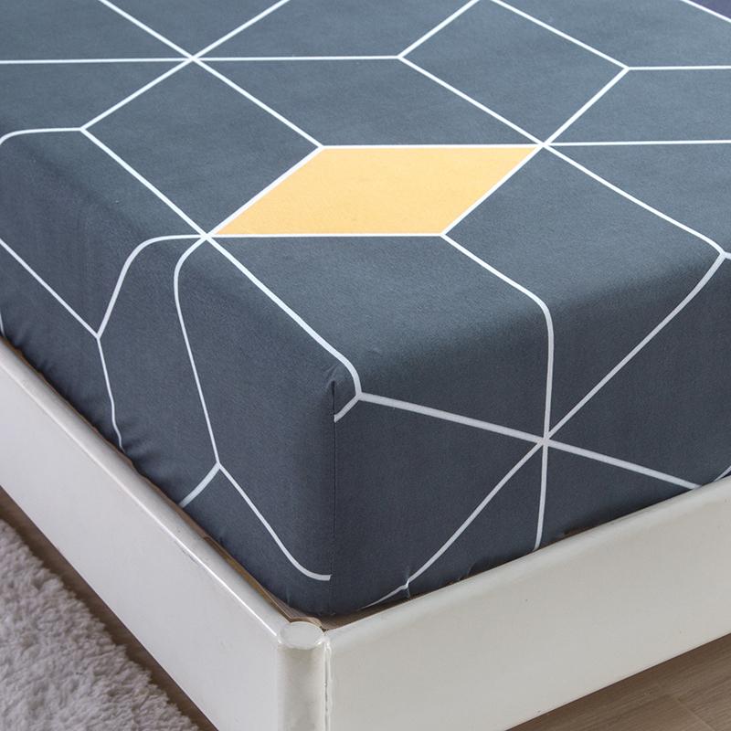 1 buc. Husă pentru saltea cearșaf îmbrăcat cu patru colțuri cu cearșaf de pat cu bandă elastică (Fara fata de perna)