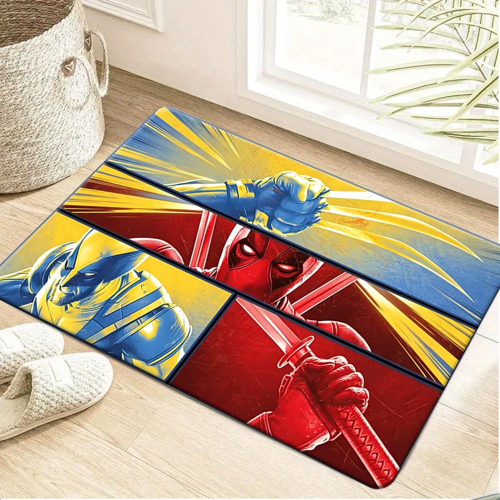 1pc of Polyester Doormats Featuring Spider-Man 2D FLAT Design, Suitable for Outdoor Use, Living Room, Bedroom Carpet, Kitchen