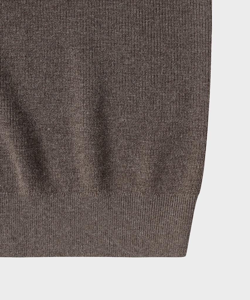 TAILDERN Leon Round Cotton Wool Sweater Brown