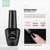 AS Nail Art Anti-Lift Gel No-Wipe Top & Base Coat Light Therapy Transparent Set - Long-Lasting Strengthening.