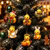 Duck Ornaments for Christmas Tree Advent Calendar, 24-Day Countdown Box with Cute Acrylic Toy Calendar Toy, Hanging Decor, Holiday Gift Lovers
