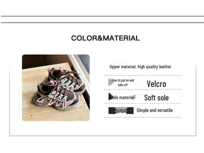 Kids' Fleece-Lined Sports Shoes 2025: New Autumn/Winter Soft-Soled Running Shoes for Boys & Versatile Casual Dad Shoes for Girls