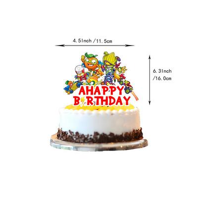 New 30PCS Superthings Party Supplies Include a Banner, CakeToppers, Balloons