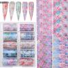 10Rolls Mixed Nail Art Foils Transfer Sticker Set Rose Flower Designs Floral Starry Sky Nail Wraps Wedding Summer Manicure Decor