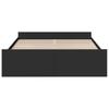 Bed Frame with Drawers Black 150 x 200 cm Engineered Wood