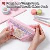 Korean Style Briefs Shape Cosmetic Bag Creative Decorative Triangle Makeup Bag Lace Trim with Zipper Toiletry Bag for Home