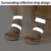 Winter Warme Hundeschuhe Anti-Rutsch Golden Retriever Bulldogge Schuhe Groß Outdoor Lichter Nacht Welpen Stiefel Samt Doppelten Schnallen
