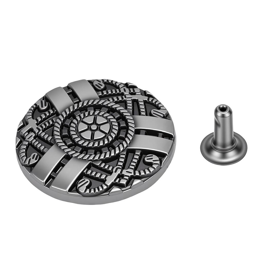 10 Sets Leather Rivets 20mm Antique Silver Round Rivets and 3x7mm Iron Trumpet Feet for Crafts Decoration