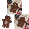 Brown Bear Plush Pen Bag Large Capacity Cute Soft Stationery Case For Girls