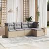 VidaXL Garden Lounge Set with Cushions 5pcs Mixed Beige Braided Resin 3263135