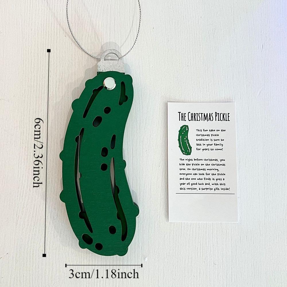 Wooden Pickle Money Holder Unique Christmas Tree Pickle Ornaments  Party Supplies