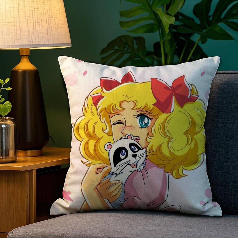 Poszewka na poduszkę Pluszowa tkanina Miękka Dwustronny nadruk Anime C-Candy Candy Poszewka na poduszkę na sofę Poduszki dekoracyjne