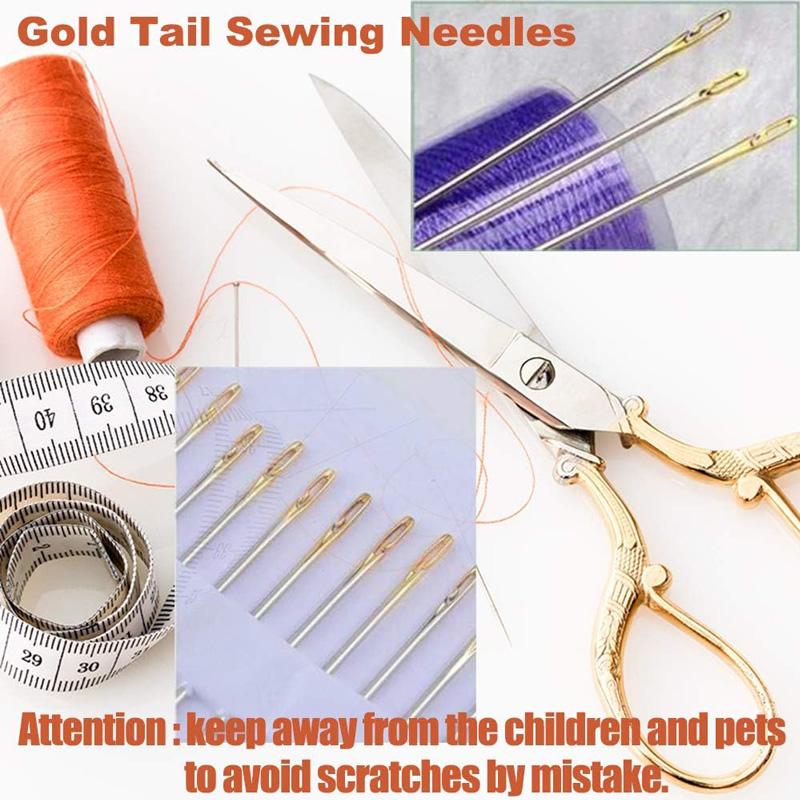 24Pcs/set Self Threading Sewing Needles Hand Sewing Embroidery Needles For DIY Sewing and Mending Easy Side Threading