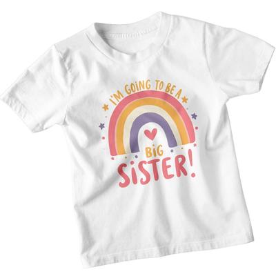 Im Going To Be A Big Sister Sibling Announcement Family Girls T-Shirt