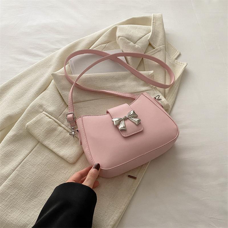 New Trendy  Fashionable  Simple Casual Texture for Women  Solid Color  Fashionable  One Shoulder Armpit Crescent Bag for Women