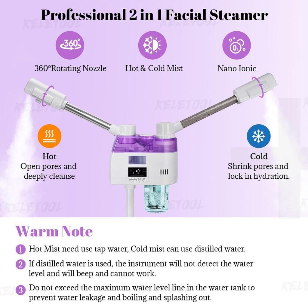 Facial Steamer Beauty Spray Home Spa Ozone Steaming Ion Sparyer Skin Moisturizing Absorption Hot Cold Spray Machine