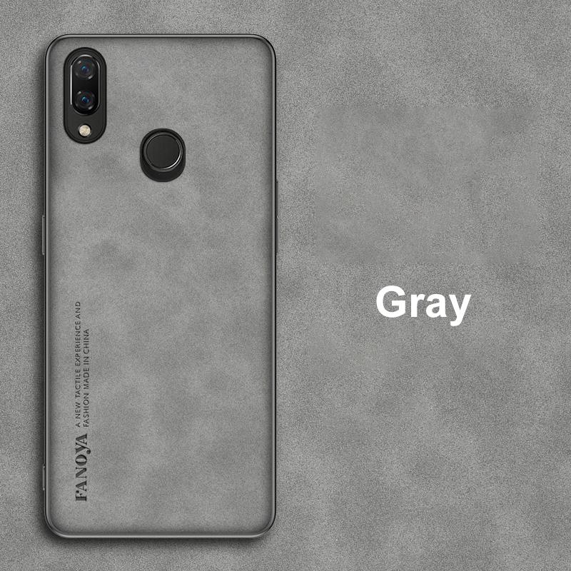 For Redmi Note 7 Case Luxury PU Leather Phone Case For Xiaomi Redmi Note 7 Pro Note7 Back Cover Matte Silicone Full Protection