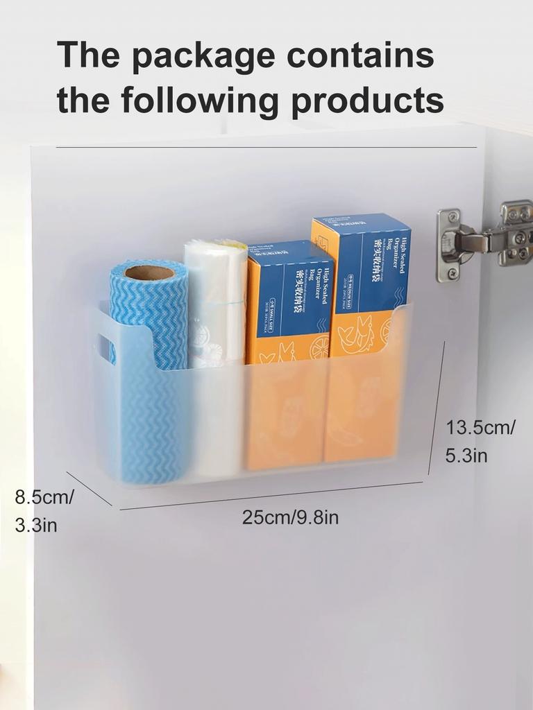 WORTHBUY Plastic Bag Storage Box Multifunctional Trash Bag Container Garbage Bag Holder Kitchen Cabinet Storage Organizer