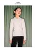 2025 New Chinese Style Girls' White Sweater - Thick Knit Base Layer for Autumn/Winter