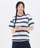CHASECULT Unisex Big Multi Stripe Short Sleeve T-Shirt-Fbru5820D04